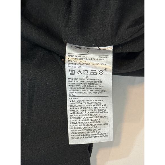 Banana Republic Black White Tweed Striped Sheath Long Sleeve Cocktail Dress Sz 0 - Picture 15 of 15